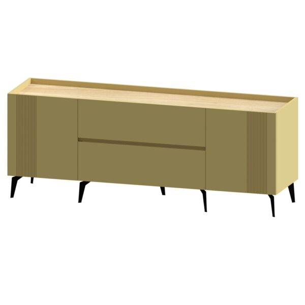 Mueble recibidor 2 metros 2 metros, Crema dorado